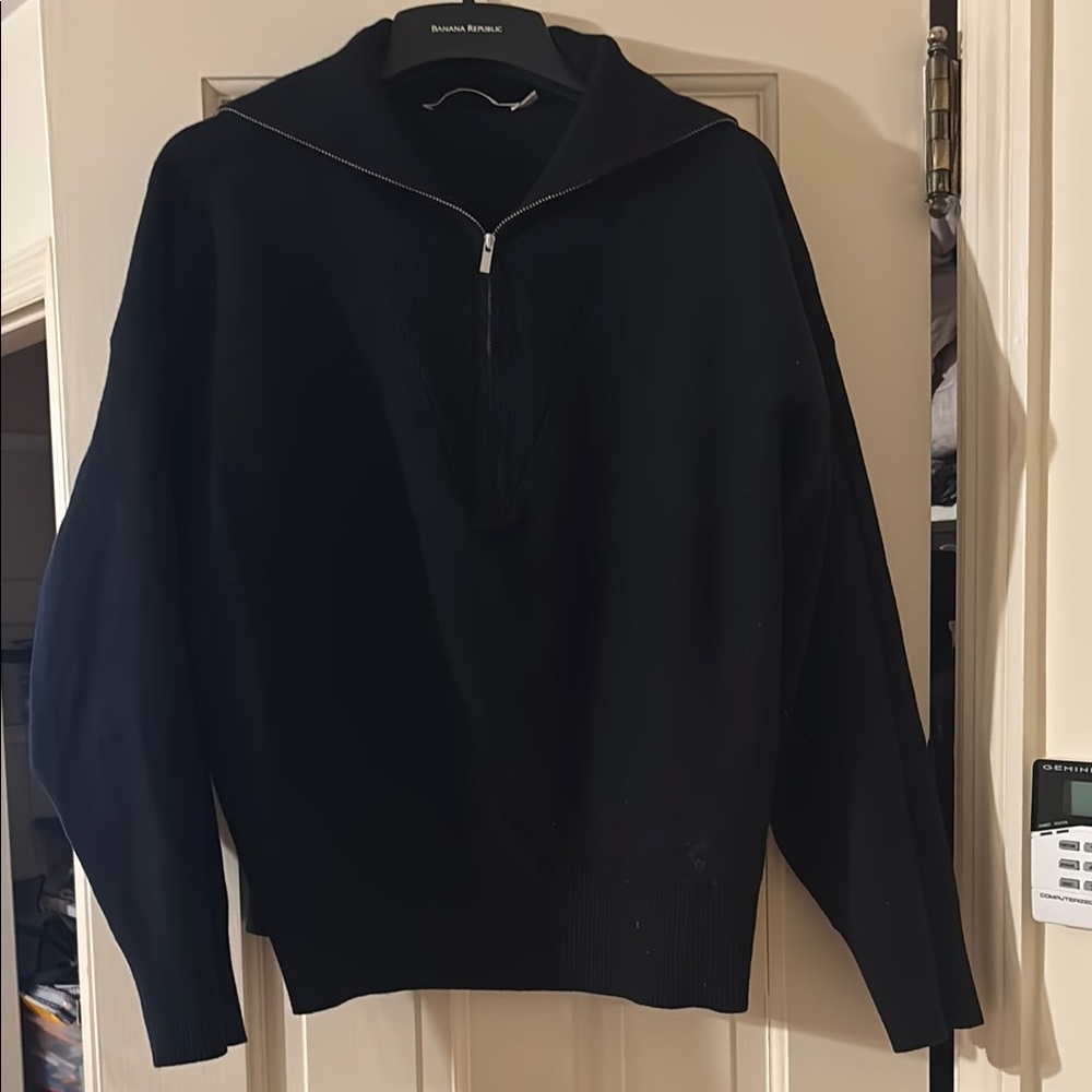 Black Half-Zip Sweater